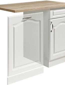 wiho Küchen Spülenschrank Linz 110 cm breit, Tür & Sockel für Geschirrspüler, in Landhaus-Optik