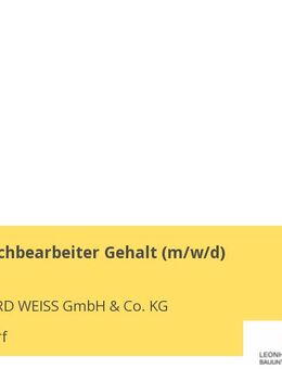 Personalsachbearbeiter Gehalt (m/w/d) - Satteldorf