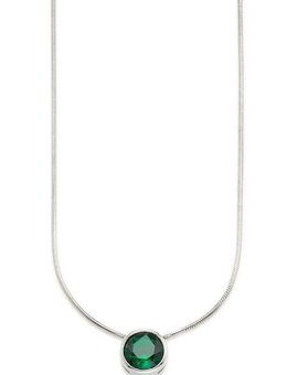 Bruno Banani Kette mit Anhänger Schmuck Geschenk Silber 925 Halsschmuck Halskette Schlangenkette Stein, mit Zirkonia (synth), Korund (synth) oder Spinell (synth)