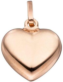 JOBO Herzanhänger Anhänger Herz, 925 Silber roségold vergoldet