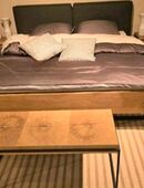 Hülsta Doppelbett mit Polsterkopfteil nachtkonsolen und bettbank zu verkaufen in 04442