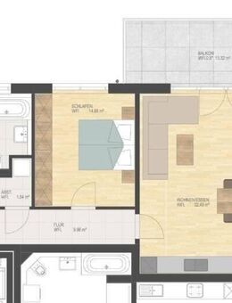 Neubau 2-Zimmer-ETW im 1. Obergeschoss - Waldkraiburg