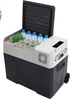 50L Autokühlschrank Kompressorkühlbox Edelstahl Urlaub Isolierbox Mini Kühlschrank Kühlbox Set - Wuppertal