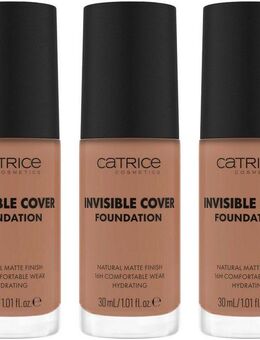 Catrice Foundation Invisible Cover Foundation, 3-tlg., mit langanhaltendem Finish