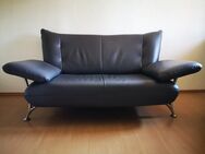 Zweisitzer Sofa mit Beistellhocker, grau, gebraucht, für Selbstabholer - Waldshut-Tiengen