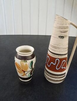 Scheurich Keramik Europ Linie Krug 275/28 +Vase 238/14 Vintage Deko zusammen 15,- - Flensburg