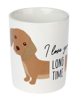 TIAKI Keramiktasse "I Love You Long Time" - Ø 9 x H 10 cm