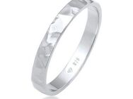 Elli Fingerring Basic Bandring Fein Gehämmert 925 Silber