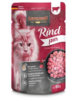 Sparpaket Leonardo Finest Selection Katzenfutter Pouch 32 x 85 g - Rind pur