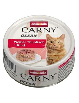 animonda Carny Ocean 12 x 80 g - Weißer Thunfisch + Rind