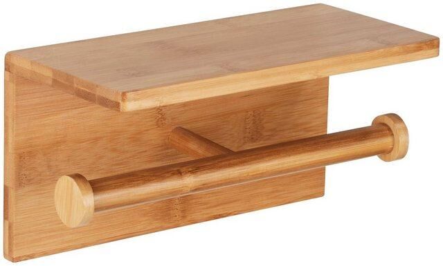 WENKO Toiletten-Ersatzrollenhalter Bambusa, aus Bambus - 