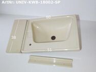 universelles Klappwaschbecken beige gebr. mit Halteleiste ca 60x38cm für Wohnwagen/Wohnmobil - Schotten Zentrum