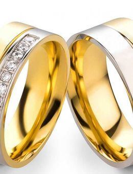 Modernes Design: Edelstahl Partnerringe PE007 - Aholming