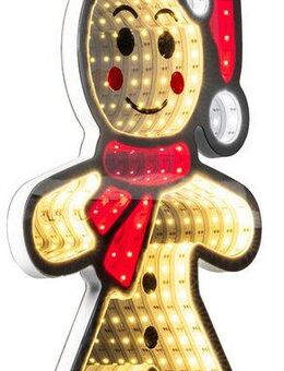 my home LED Dekofigur LED-Lebkuchenmann Evaya, LED fest integriert, Warmweiß, Infinity Effekt, Weihnachtsdeko für Innen, beidseitig beleuchte