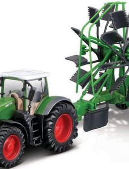 Bburago Spielzeug-Traktor Farmland, FENDT Vario 1050 mit Heuwender