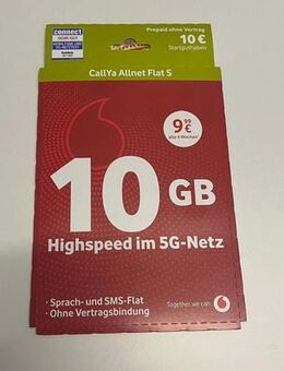 Vodafone Prepaid Simkarte mit 10,-€ Guthaben aktiviert - Göttingen