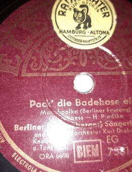 Schellackplatte Pack die Badehose ein, Einmal Cowboy sein - Berlin