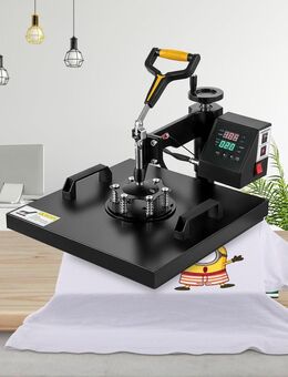 Transferpresse Wärmepresse 38 x 38 cm 220 V, Transferpresse 1500 W, Textilpresse 14 x 7,6 cm, Hemdenpresse Max. 250 °C, Sublimationspresse, Hobby T-Shirt Presse 360 Grad schwenkbare Basis - Wuppertal