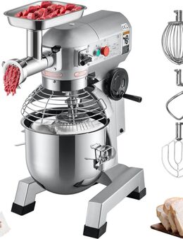 Multi Knetmaschine Küchenmaschine Standmixer Zerkleinerer Fleischwolf Elektrisch Hackfleisch Maschine Edelstahl Fleichwolf für Supermärkte Fleischerei Restaurant - Wuppertal