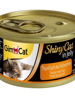 Sparpaket GimCat ShinyCat Jelly 24 x 70 g - Thunfisch & Hühnchen