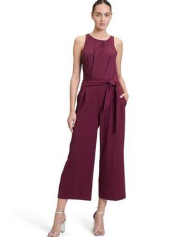 Vera Mont 7/8-Overall Vera Mont Damen Jumpsuit mit Bindegürtel (1-tlg)