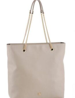 Calvin Klein Jeans Henkeltasche MINIMAL MONOGRAM CHAIN TOTE, Shopper, große Umhängetasche, Damen Schultertasche mit CK-Logo