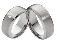 Titanringe Partnerringe mit Diamant T193 - Aholming