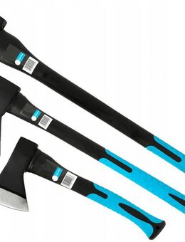 3er Set Premium SPALTAXT-KIT FIBERGLAS Beil Spalthammer Spaltkeil Spaltbeil Set542 - Wuppertal