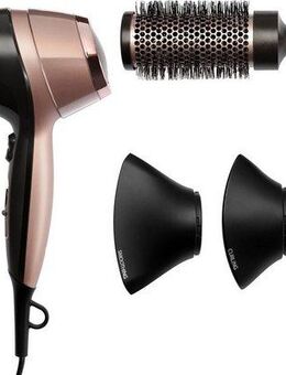 Remington Haartrockner Curl & Straight Confidence (D5706), 2200 W, 2.200 Watt, Ionenpflege, inkl. Stylingdüse, Diffusor & Rundbürste