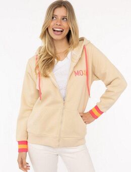 Zwillingsherz Sweatjacke "Moin ZH" mit Moin und Anker Stickerei und Kontrastbündchen