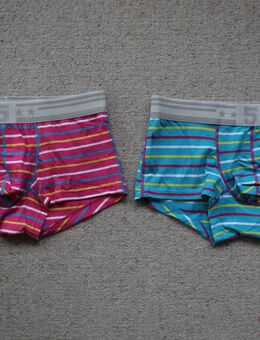 2 X DDSCOLOUR Boxershorts Hipster Streifen pink hellblau L - Niddatal