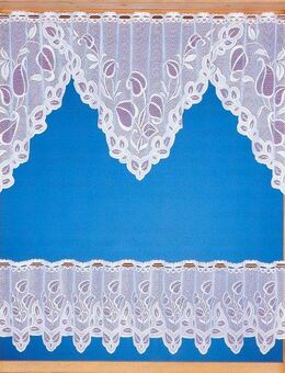 Weckbrodt Scheibengardine Eva (1 St), Stangendurchzug, halbtransparent, Jacquard, Bistro, Jacquard, floral, 2teiliges Set, Gardine, Store