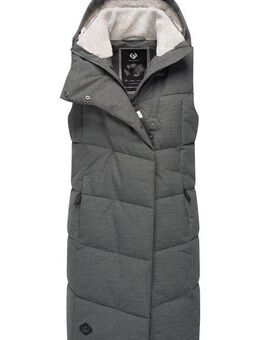Ragwear Steppweste Pavla Vest stylische Winterweste mit Teddyfutter und Kapuze