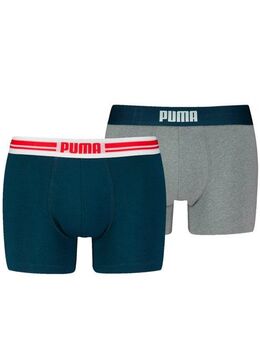 PUMA Boxershorts PUMA MEN EVERYDAY PLACED LOGO BOXERS 2P (2er Pack) mit elastischem Logobund