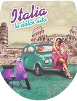 ADOB WC-Sitz Italia la dolce vita, Absenkautomatik, zur Reinigung auf Knopfdruck abnehmbar