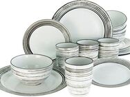 CreaTable Kombiservice La Gomera (16-tlg), 4 Personen, Steinzeug, Service, moderne Fahnenform, 16 Teile, für 4 Personen