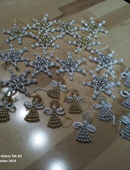 --Christbaumschmuck Engel u Sterne Weihnachtsbaum Dekoration-- Handarbeit -- - Floß