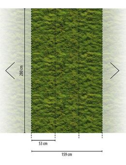 living walls Fototapete THE WALL III Mooswand Tapete Motivtapete Natur Natur, glatt, matt, (1 St), Vliestapete floral für Schlafzimmer Küche Wohnzimmer Mooswand Design