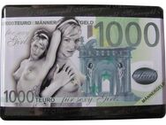Männergeld - 1000 Teuro - Blechpostkarte mit Umschlag - Doberschütz