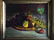 Ölgemälde THYRA STENBERG (1885, Corinth-Schülerin), Obstteller mit Weinglas!! - Berlin