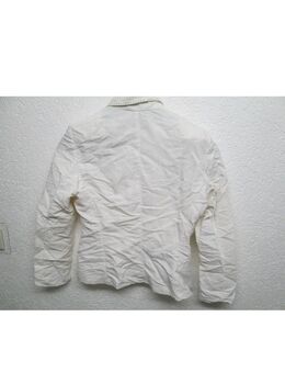 edelen Jacke Balzer weiß Boutiqueware Vera Fissi mit Strass am Kragen Gr42 mit Knöpfen, - Bochum