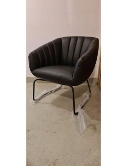 Signet Lenni Designer-/Clubsessel Leder schwarz (x) - Stuttgart