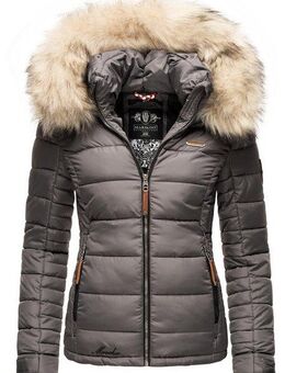 Marikoo Winterjacke Lerikaa Winter Steppjacke mit abnehmbarem Kunstfell