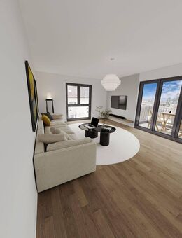 Neubau! Elegante 3-Zi.-Obergeschosswohnung in Ebersberg: Helle Wohlfühlatmosphäre! - Ebersberg