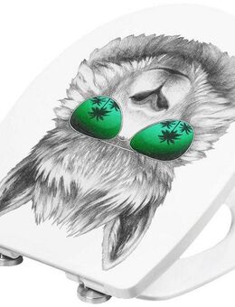 CORNAT WC-Sitz Außergewöhnliche 3D-Optik - Pflegeleichter Thermoplast - Quick up &, Clean Funktion - Absenkautomatik - Montage von oben / Toilettensitz