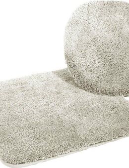 KiNZLER Badematte Chaozhou, Höhe 20 mm, rutschhemmend beschichtet, fußbodenheizungsgeeignet, Polyester, 2-tlg. Hänge-WC Set, Badteppich, Uni Farben, weich, als rechteckig, rund & Set erhältlich