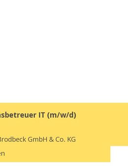 Applikationsbetreuer IT (m/w/d) - Metzingen