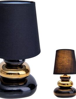 näve Tischleuchte Stoney, ohne Leuchtmittel, mit Keramikfuß und Textilschirm, 1xE14/max.40W