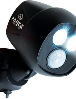 MediaShop Außen-Wandleuchte Panta Safe Light, LED fest integriert, Kaltweiß, Set mit 2 Stück, 360 Grad drehbar, wetterbeständig, extrem hell