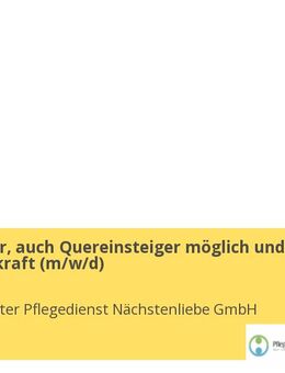 Pflegehelfer, auch Quereinsteiger möglich und Pflegefachkraft (m/w/d) - Rostock